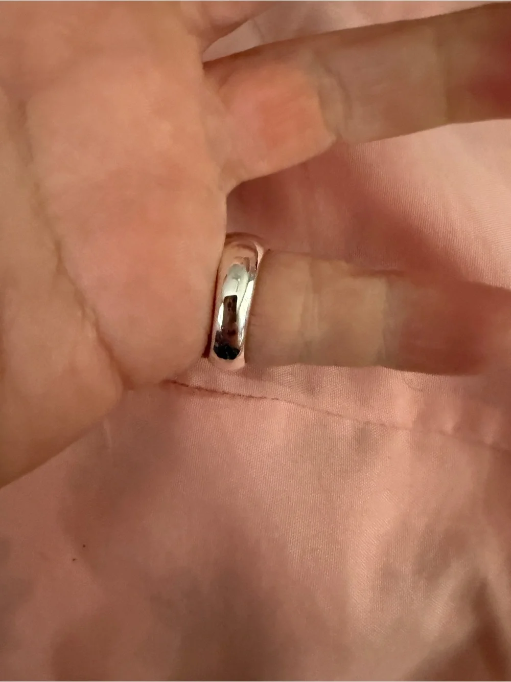 Classic Polished Silver Dome Ring - Elegant Women's Jewelry